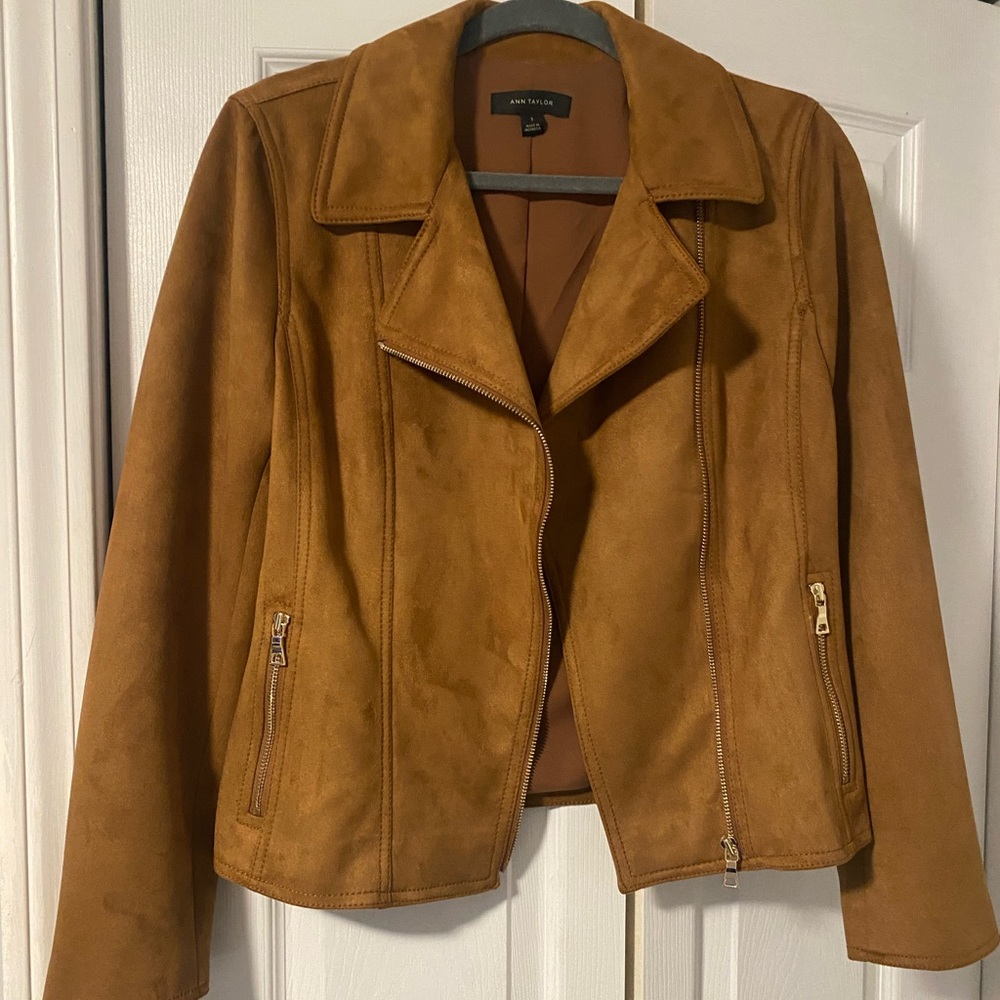 Never worn Ann Taylor faux suede jacket
